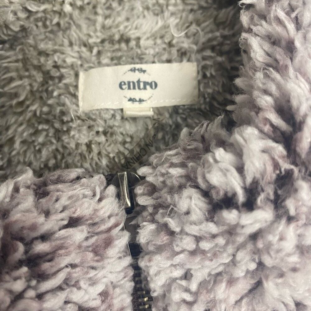 ENTRO Women’s Vest Size 1X Sherpa‎ Zip Up Brown - Picture 7 of 8